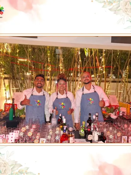 Our team ready to serve at a Diwali house party in Hyderabad. We are available for hire to make your private festive gatherings extra special.