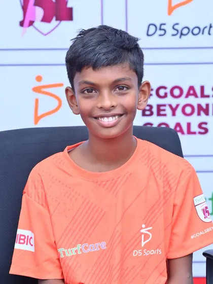 A portrait of a future champion. Vihaan's smile shows his excitement to officially join the D5 Sports Academy, and I am committed to helping him achieve his big dreams.