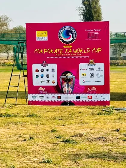 The official backdrop for the 'Corporate Ka World Cup'. We provide the perfect canvas for your sponsors and partners, making any tournament a high-visibility event.