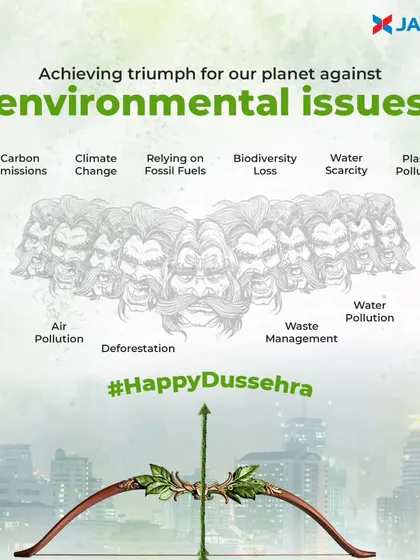 This Dussehra, we aim our arrow at modern-day evils: the environmental issues facing our planet. We are committed to achieving triumph over challenges like carbon emissions, fossil fuel reliance, and waste mismanagement by championing green energy solutions.