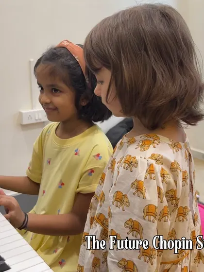 Our 'Future Chopin Stars' having fun at the piano. Our introductory classes for young children focus on making music an enjoyable and playful experience, laying the foundation for a lifelong love of the instrument.