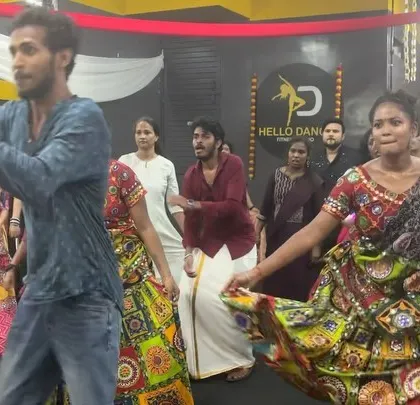 Our instructors leading a high-energy Garba session during our Navratri event. We focus on creating a joyful and inclusive atmosphere.