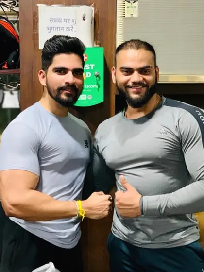 With my friend and training partner. We push each other to be better every day. One life, baby!