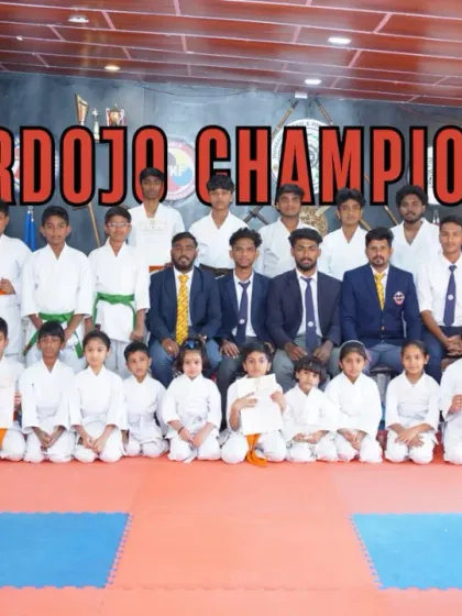 The full lineup of competitors from our 2024 Interdojo Championship. This event brings our entire dojo family together to showcase their progress.