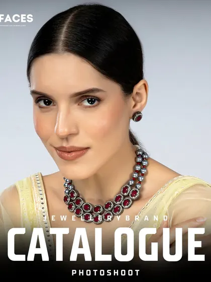 This image showcases a contemporary necklace with ruby-like stones set in a dark metal, appealing to a modern aesthetic.