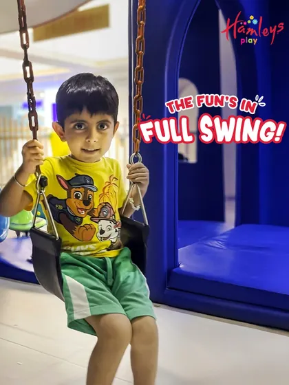 The fun is in full swing! My indoor swings provide a gentle, enjoyable ride for younger children, giving them a chance to relax and play.