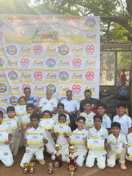 Our Under-12 team from the Mumbai Cricket Academy after winning the Masterstroke Premier League. We believe in building a winning habit from a young age.