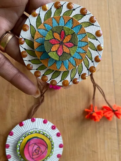 In preparation for Rakshabandhan, students learn to create their own beautiful rakhis. This craft activity connects them to the story and science behind the festival, blending art with cultural understanding.