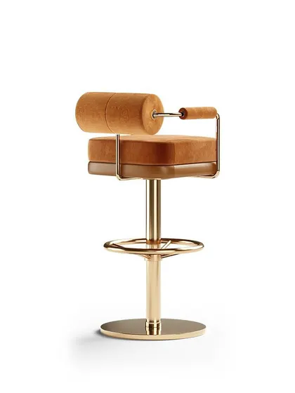 A duplicate image of the Simpson bar chair from the side.