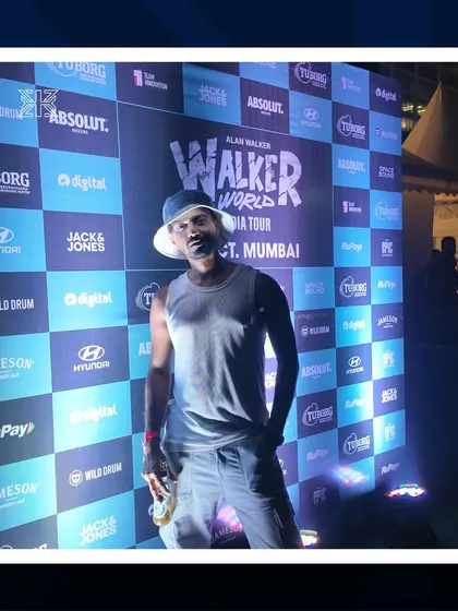 Backstage at the Alan Walker 'Walker World' tour. A quick pose before stepping onto the main stage to deliver a high-energy opening set.