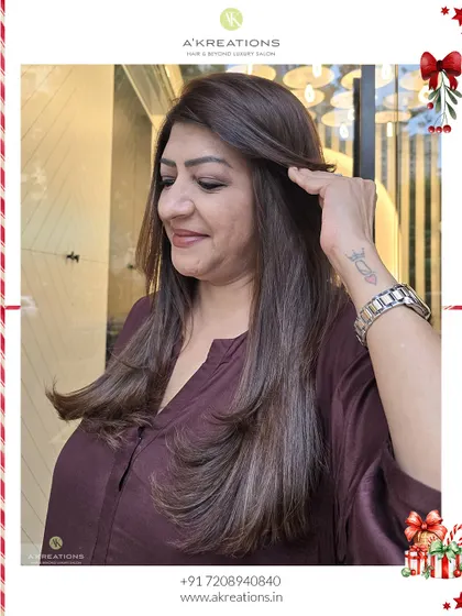 Warm, buttery brown tones give this client's hair a rich and healthy appearance, perfect for a sophisticated style refresh.