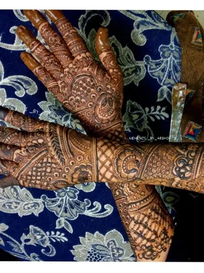 A crossed-hands pose showing the arm and wrist details.