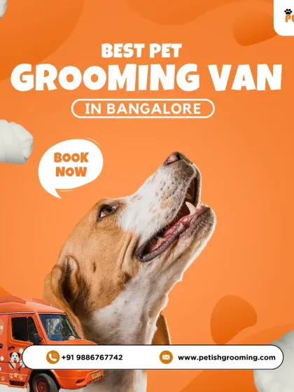 My luxury pet grooming van is designed for a stress-free and hygienic experience. Book now to give your pet the VIP treatment they deserve.