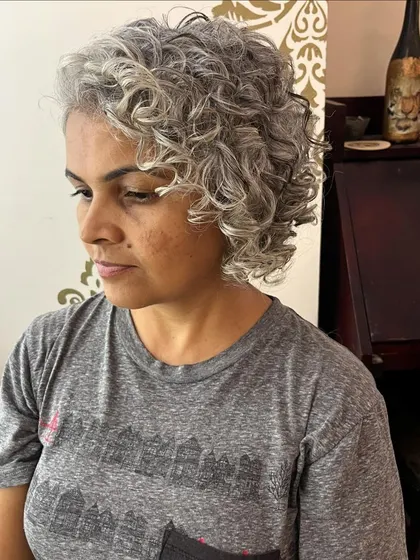 The cut from another angle, showing how the asymmetry creates visual interest.