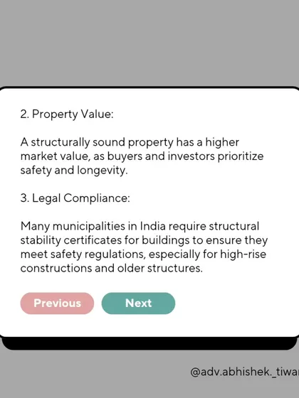 A structurally sound property has a higher market value because buyers and investors prioritize safety and longevity. Furthermore, many municipalities in India require structural stability certificates, especially for older or high-rise buildings.