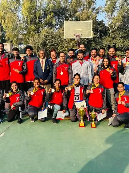A proud moment for our academy as the Central Secretariat men's team celebrates their victory and the women's team secures third place at the All India Civil Services Basketball Tournament 2022-23. This group shot captures the joy and success that comes from dedicated team play.