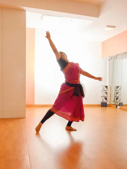 A pose of complete surrender and joy from my interpretation of 'Momo Chitte'. Tagore's work is a constant source of inspiration, a wealth of a different kind.
