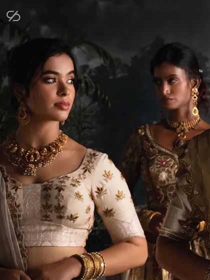 An essence of timeless, unapologetic style. This image captures two models in my bridal wear, showcasing the distinct aesthetic of my brand.