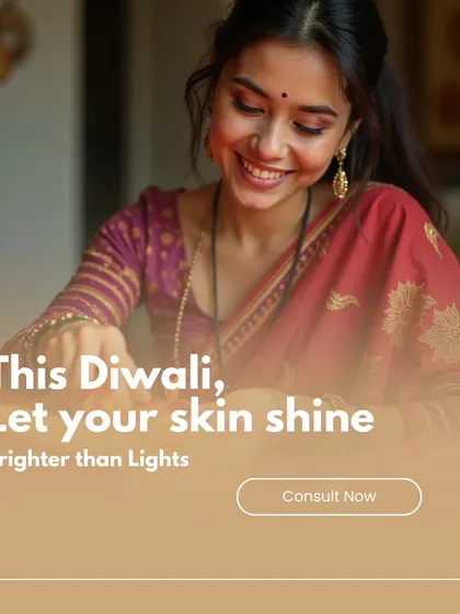This Diwali, let your skin shine brighter than the lights. A consultation can help you build a routine that ensures your skin is radiant and healthy for the celebrations.