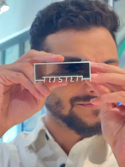 Taking a closer look at the Tostem brand identity embedded within their aluminium profile. This is a mark of authenticity and a promise of quality from a leading Japanese brand. When you see this, you know you are getting a product that is engineered for excellence and built to last.