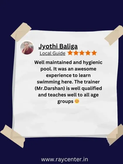 Feedback from a local guide complimenting our well-maintained pool and qualified, effective coaching for all age groups.