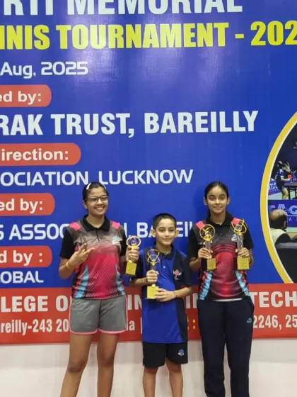 Our champions from the UP State Ranking Tournament in Bareilly. Anokhi Keshari and Aryaveer Borah both clinched gold medals in their respective U-15 and U-11 categories, proving that consistent hard work leads to the top.