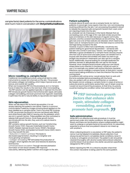 In this part of the article, I detail the differences between standard microneedling and a Vampire Facial. While both improve skin texture, the addition of PRP introduces powerful growth factors that significantly amplify skin repair and collagen remodeling.