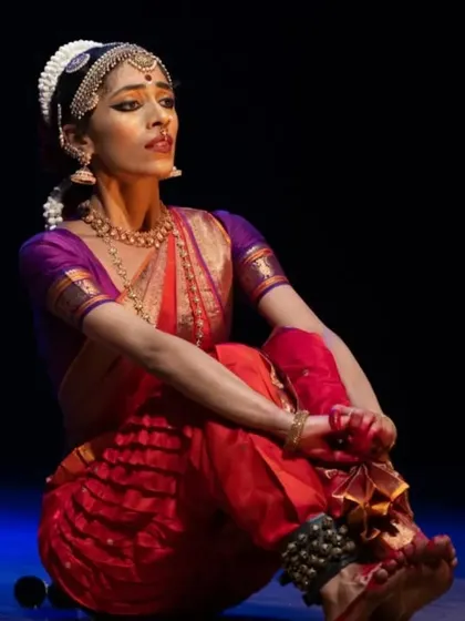 A seated pose capturing the pensive and emotional state of the character in 'Abhilasha'. The performance is a deep dive into the sentiment of longing.