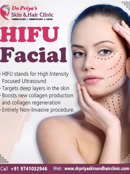 HIFU is an entirely non-invasive procedure that targets deep layers in the skin. It works by boosting new collagen production and regeneration, which provides a lifting and firming effect over time.