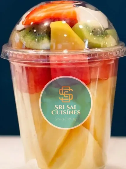 My mixed fruit cups are a convenient and hygienic way to serve fresh fruit. This cup includes kiwi, strawberry, melon, and apple, all ready to eat.