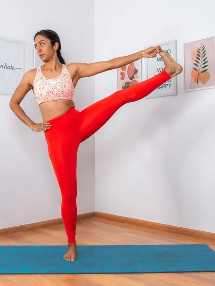 All things are difficult before they are easy. This is a reminder to stay committed to your goals and keep your eyes on the prize, even when practicing challenging poses like Utthita Hasta Padangusthasana.