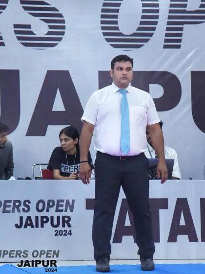 As an Asian Karate Federation (AKF) certified judge, I see the sport from every angle. Here I am officiating at the Vipers Open 2024, ensuring fair play and upholding the highest standards of karate.
