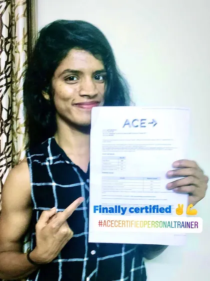 We are thrilled to see Satya officially become an ACE Certified Personal Trainer. Her excitement is contagious, and we wish her a future filled with success.