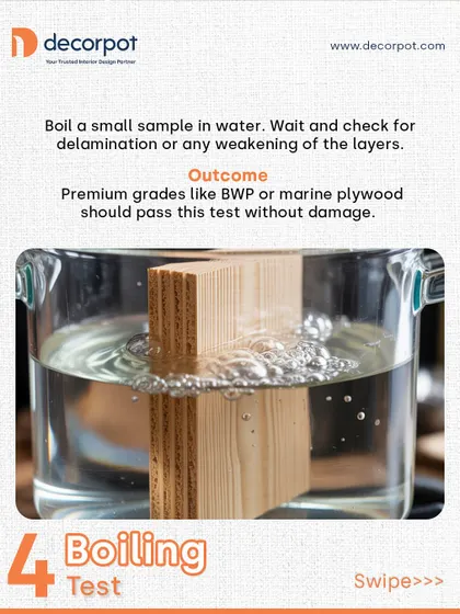 The boiling water test is the ultimate challenge for plywood. My premium grade materials pass this test without delamination, proving their resilience and suitability for long-lasting home interiors.