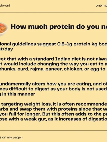 This infographic series tackles the viral claim that "dal is not a protein." I break down the nutritional facts, the importance of cultural context, and why labeling foods as just "carbs" or "protein" strips them of their true value. Ultimately, your digestion and the overall balance of your diet matter more than macronutrient labels.