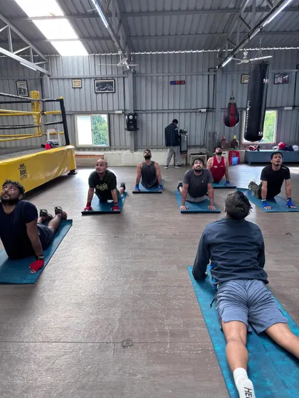 Another view of our group cool-down session. Consistency in stretching is key to preventing injuries and ensuring you can train hard day after day.