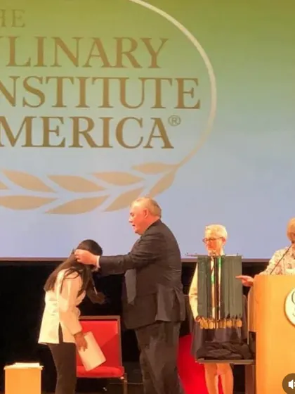 A picture from my graduation ceremony at the Culinary Institute of America. I feel truly lucky to have found something I love and to be able to pursue it.
