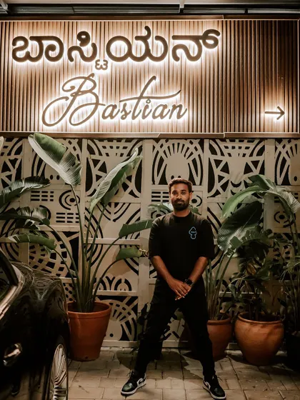 A shot outside Bastian in Bangalore before a gig. I've played at many of the city's most popular restaurants and nightlife spots, bringing a party vibe wherever I go.