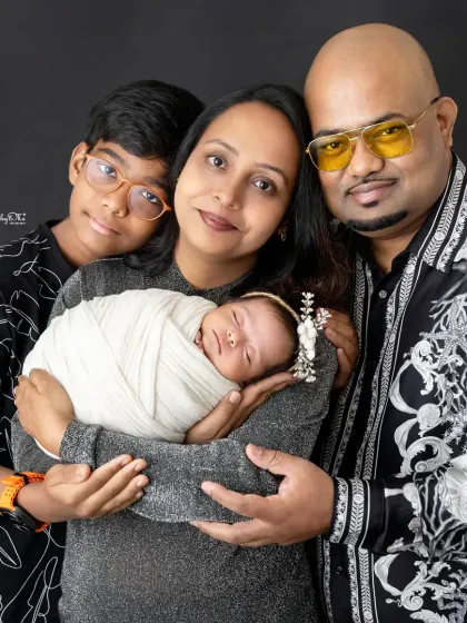 A beautiful portrait of the whole family together. Capturing these first family photos with a new baby is one of the most special parts of my job.