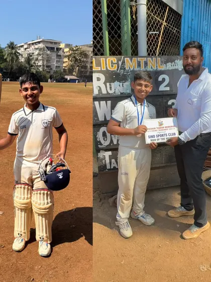 Celebrating individual brilliance within a team victory. Our U12 players with their well-deserved awards after a successful match in the Bhaskar Thakur Memorial tournament.