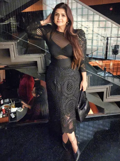 In a world full of color, I chose black. This black lace dress isn't just fashion; it's presence, power, and poetry draped in fabric.