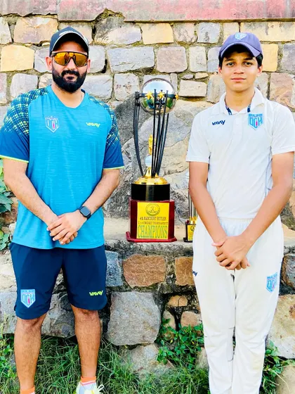 Standing proud with one of our young champions next to the Harcourt Butler Cricket Tournament trophy. Moments like these make all the hard work worth it.