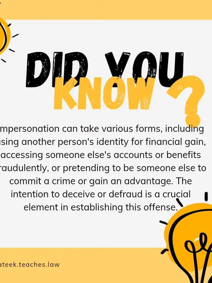 A duplicate of the post explaining the different forms of impersonation, ensuring the user understands the broad scope of this fraudulent activity.