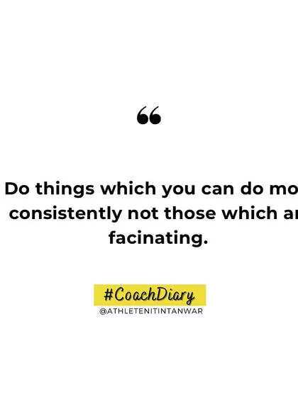 A core part of my philosophy is to focus on what you can do consistently, not what looks the most fascinating or extreme. Simple, repeatable actions are what lead to real, lasting results in fitness and in life.
