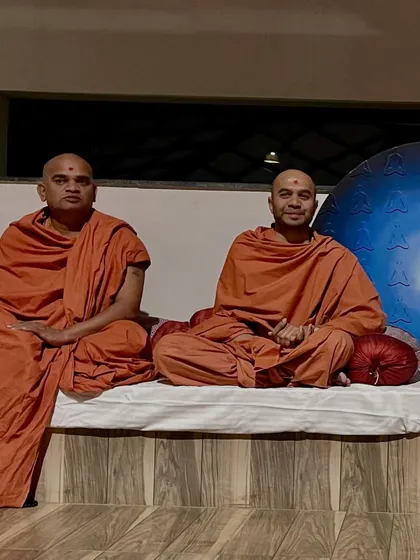 Two revered saints from the Swaminarayan tradition during their stay. We provide a quiet and respectful environment for spiritual practitioners to undertake their wellness programs.