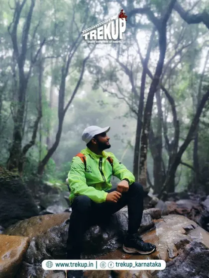 Taking a quiet moment to soak in the dense, misty forests of the Netravathi trail. It is in these quiet moments that you truly connect with nature.