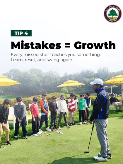 Tip 4: Mistakes = Growth. We foster a mindset where every missed shot is a learning opportunity to reset and swing again.