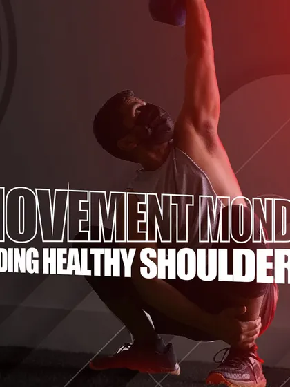 Building Healthy Shoulders starts with mobility. This graphic introduces exercises to improve your shoulder's range of motion and reduce the risk of injury.