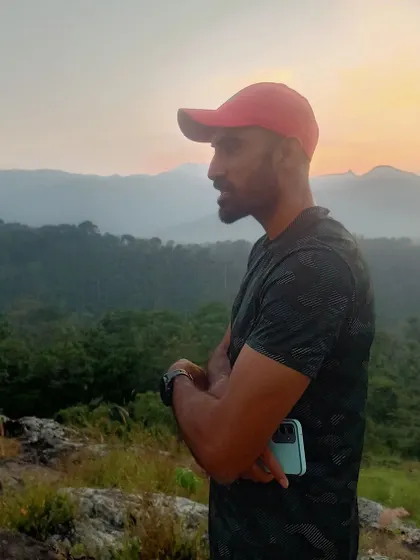 Always in awe of nature. A quiet moment watching the sunset over the mountains in Coorg. This is my source of grounding and perspective.