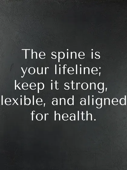 Think of your spine as your lifeline. Keeping it strong, flexible, and aligned is not just about avoiding pain; it is about ensuring your overall health and longevity.